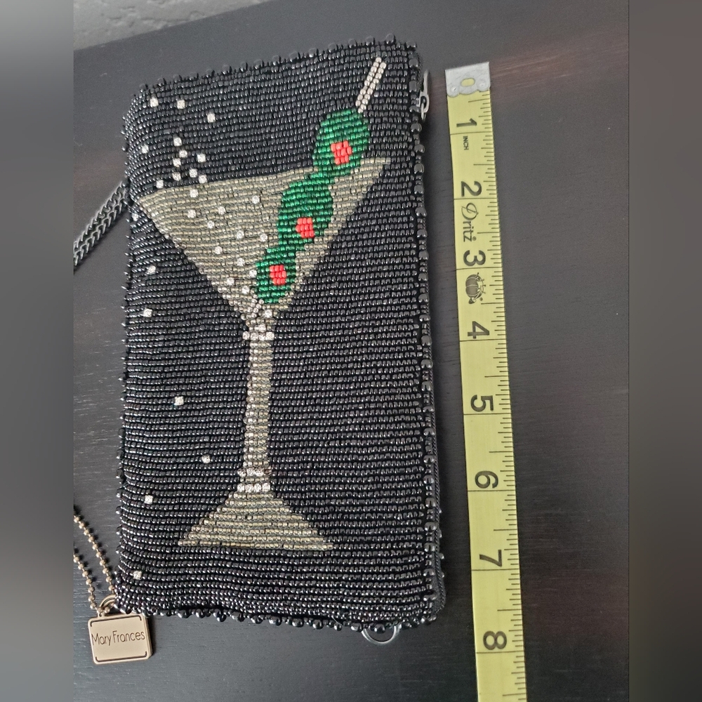 Retro Crossbody Purse Glam Beaded Martini Cocktail – Sparkle & Olives! - Picture 6 of 6